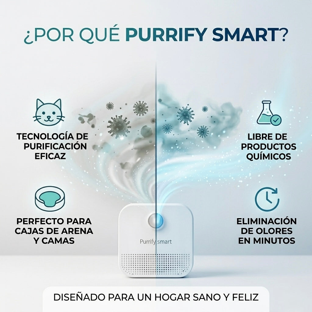 Purrify Smart AiroPaws – Elimina el Olor del Arenero Automáticamente