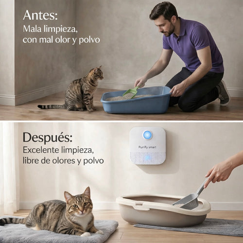 Purrify Smart AiroPaws – Elimina el Olor del Arenero Automáticamente