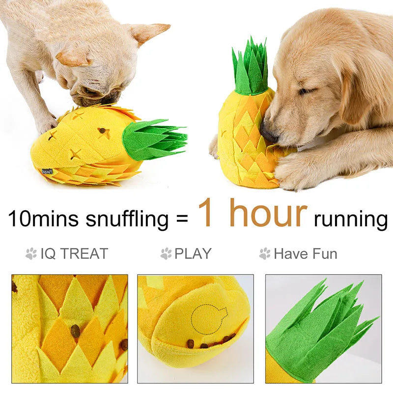 Snuffle Dog Toy Food Training Iq Plush Squeak Toy Slow Eating Bowl Mat Washable Treat Dispenser Interactive Puzzle Game Feeder