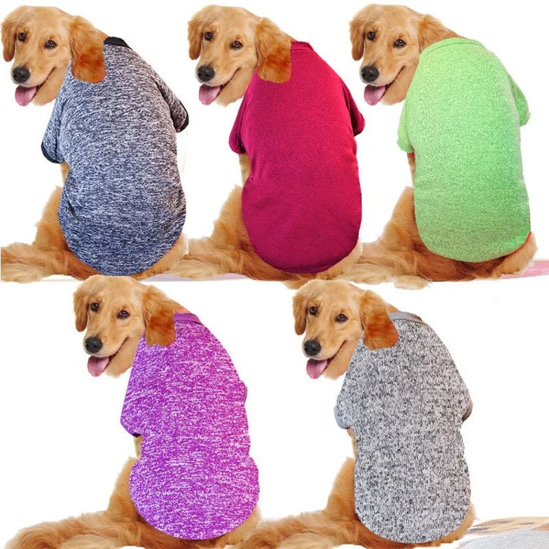 3XL-9XL Big Dog Clothes Winter Large Size Pet Clothing Golden Retriever Dog Coats Solid Sweatshirt For Dogs Pets Costume