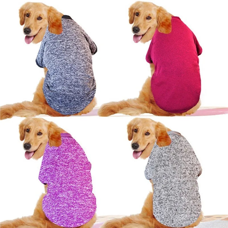 XXXL-9XL Big Dog Clothes Winter Large Size Pet Clothing Golden Retriever Dog Coat Shirt Solid Sweatshirt For Dogs Costume 25S1