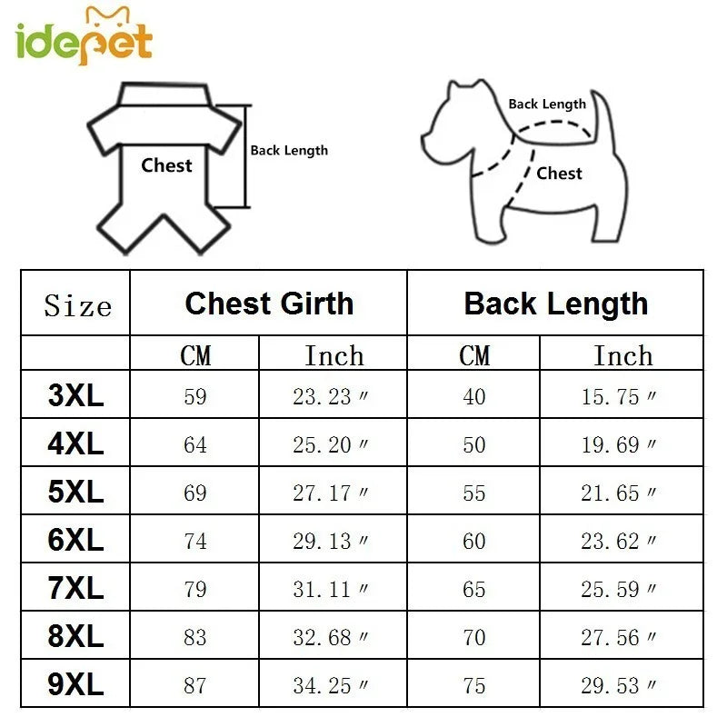 XXXL-9XL Big Dog Clothes Winter Large Size Pet Clothing Golden Retriever Dog Coat Shirt Solid Sweatshirt For Dogs Costume 25S1