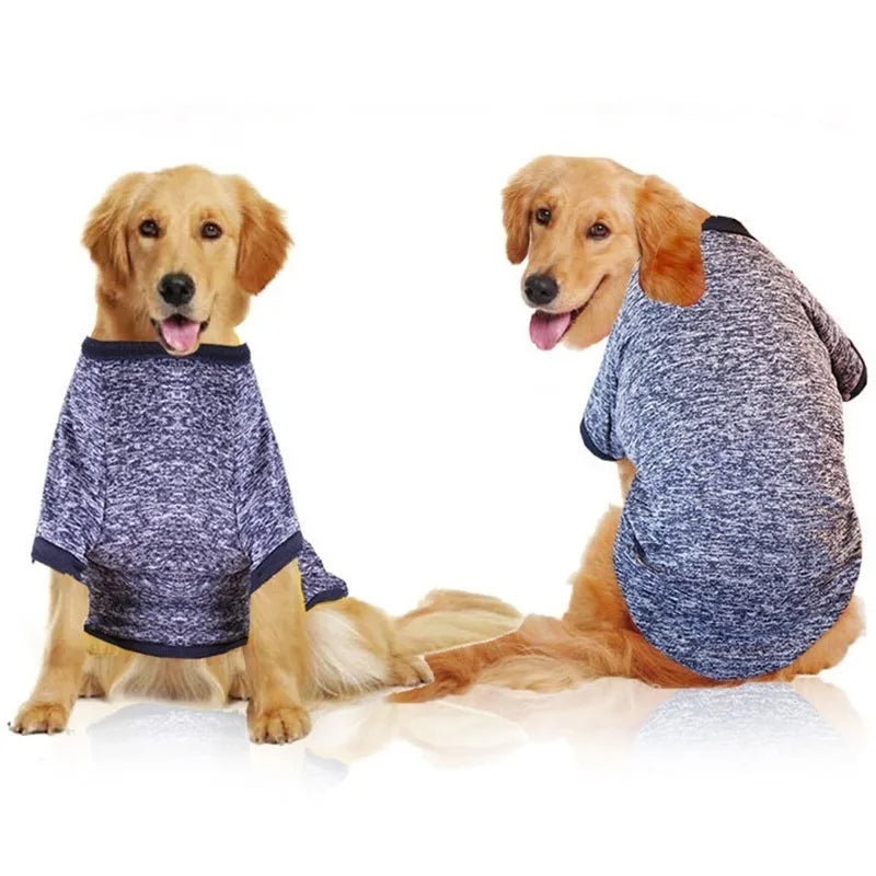 XXXL-9XL Big Dog Clothes Winter Large Size Pet Clothing Golden Retriever Dog Coat Shirt Solid Sweatshirt For Dogs Costume 25S1