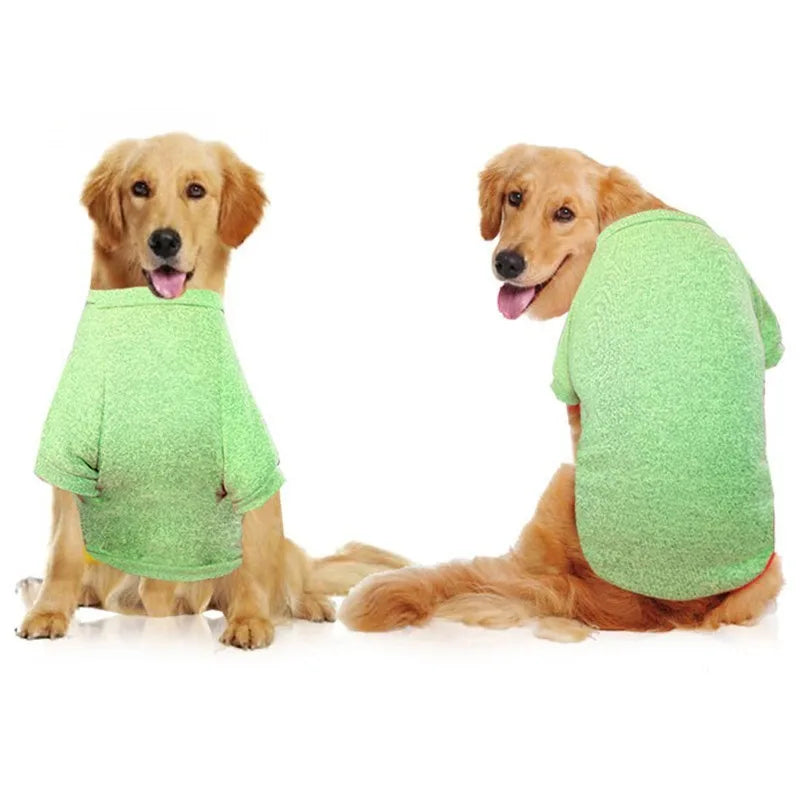 XXXL-9XL Big Dog Clothes Winter Large Size Pet Clothing Golden Retriever Dog Coat Shirt Solid Sweatshirt For Dogs Costume 25S1