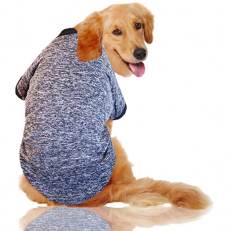 3XL-9XL Big Dog Clothes Winter Large Size Pet Clothing Golden Retriever Dog Coats Solid Sweatshirt For Dogs Pets Costume