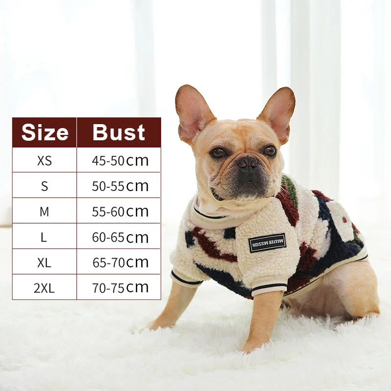 Pet French Bull Dog Clothes Winter Coat Clothing For Dog  Jacket Puppy Vest Jacket For Small Medium Large Dogs