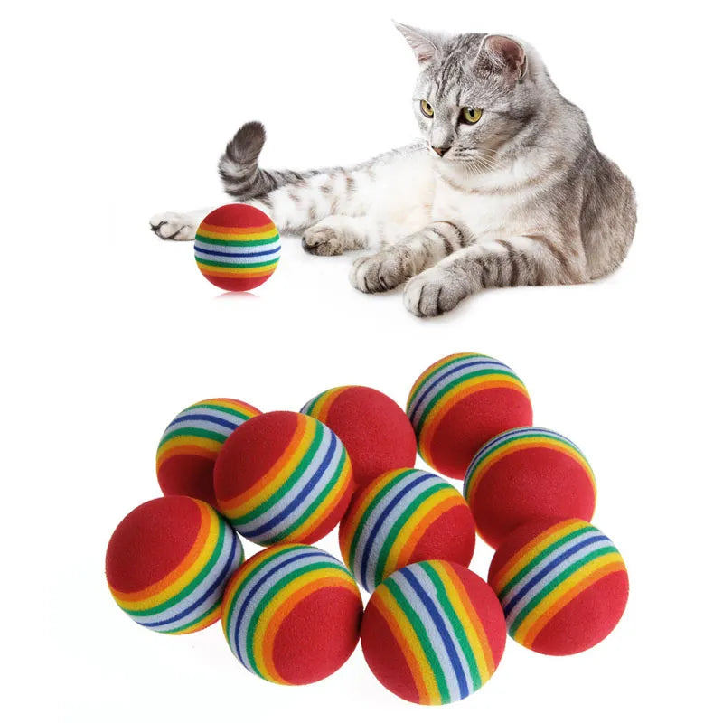 Rainbow Foam Cat Balls