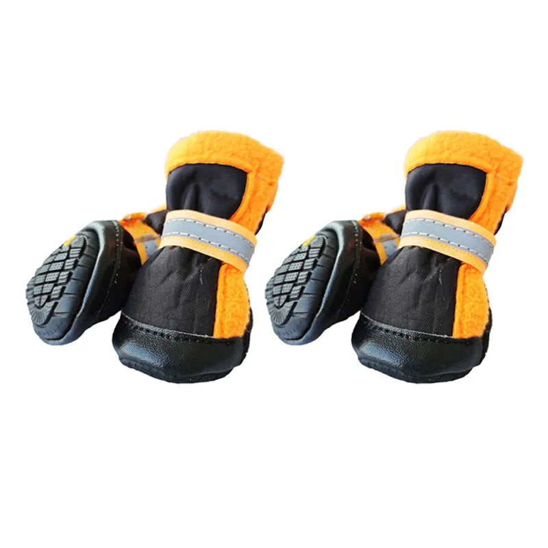 Reflective Dogs Booties Waterproof Dog Cat Shoes Winter Warm Dog Puppy Socks Anti-Slip Rain Snow Pet Boots Paw Protecters