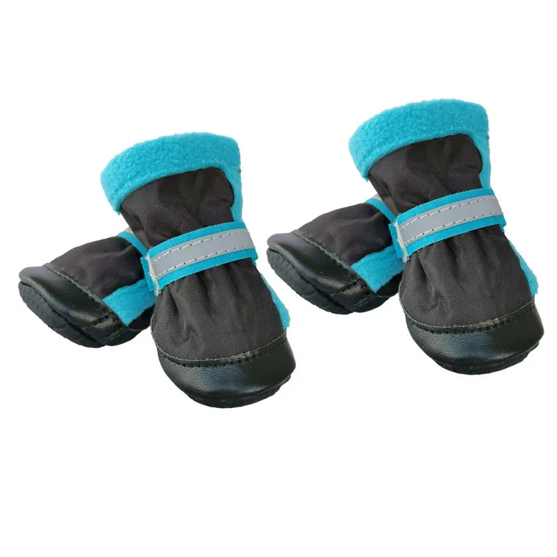 Reflective Dogs Booties Waterproof Dog Cat Shoes Winter Warm Dog Puppy Socks Anti-Slip Rain Snow Pet Boots Paw Protecters