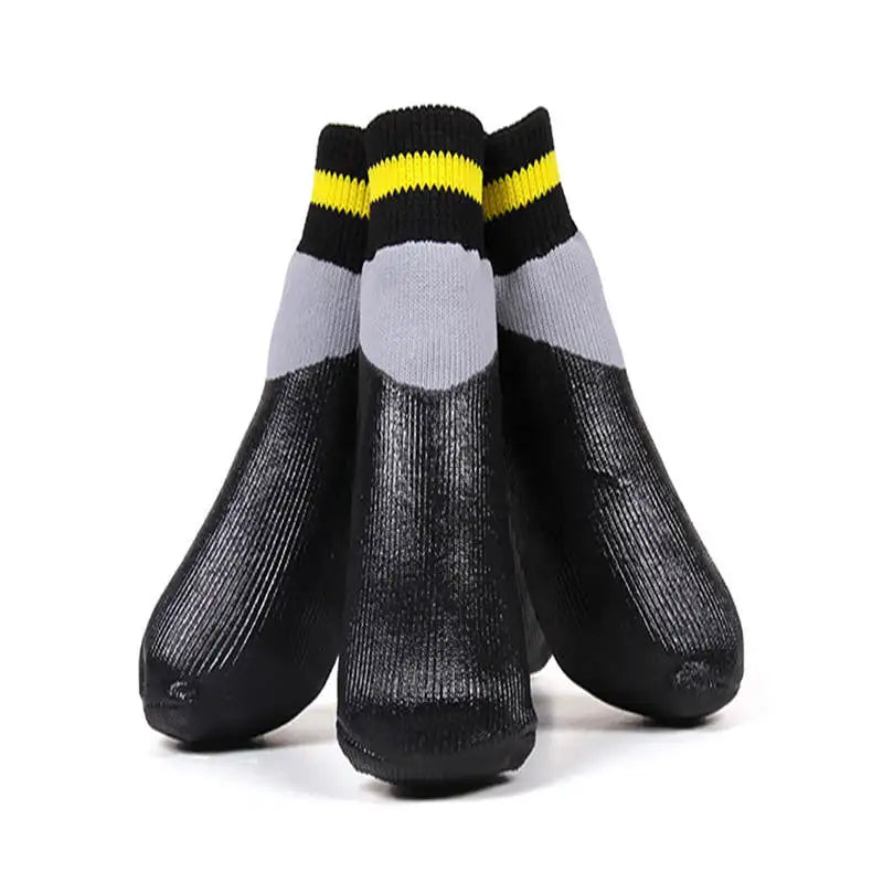 Pet Dog Waterproof Rain Socks Cotton Rubber Anti Slip Shoes Winter Warm Stockings Outdoor Boots For Puppy Medium Dog Protect Paw