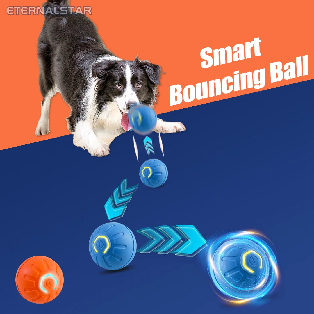 Smart Dog Cat Toy Ball Automatic Moving Bouncing Rolling Ball USB Automatic Moving Bouncing for Puppy Birthday Gift Cat Product