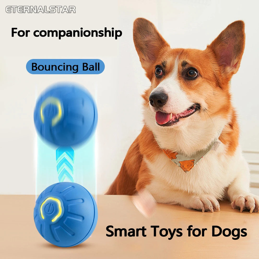 Smart Dog Cat Toy Ball Automatic Moving Bouncing Rolling Ball USB Automatic Moving Bouncing for Puppy Birthday Gift Cat Product