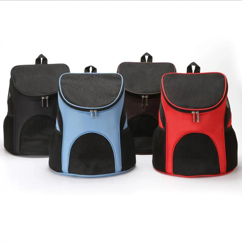 Portable Foldable Pet Mesh Carrier Dog Backpack Breathable Bag Dog Cat Large Capacity Outdoor Travel Carrier Double Shoulder Bag