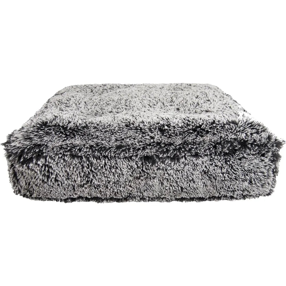 Rectangle Dog Bed - Extra Plush Faux Fur Dog Bean Bag Bed - Fluffy Dog Beds for Large Dogs