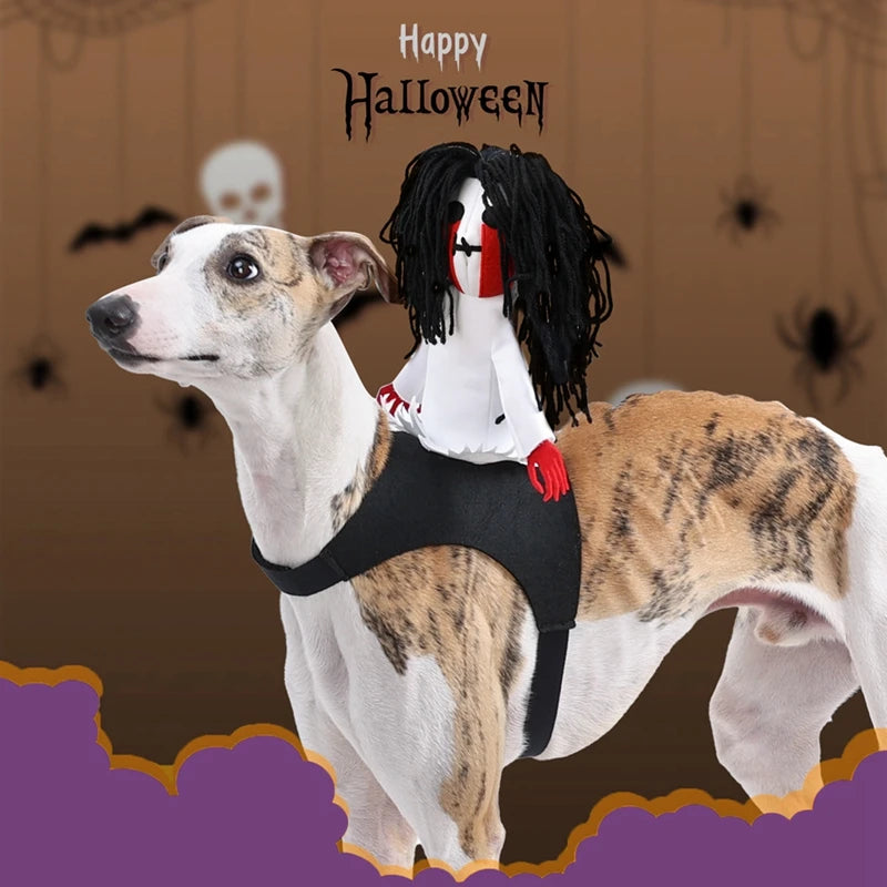 Pet Halloween Costume Funny Knight Ghost Design Dog Clothes for Small Dog Cat Halloween Costume Outfit Party Pet Supplies