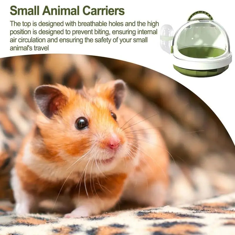 Small Pet Carrier with Water Feeder Hamster Travel Cage for Guinea Pig Hedgehog Pet Bag Ferret Accessories Portable Travel Case