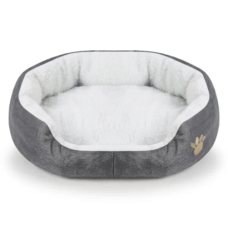 Puppy Sleeping Cushion Blanket Round or Elliptical Fleece Bed Suitable for Cats or Puppies Dog House Soft Nest Dog Cat Baskets