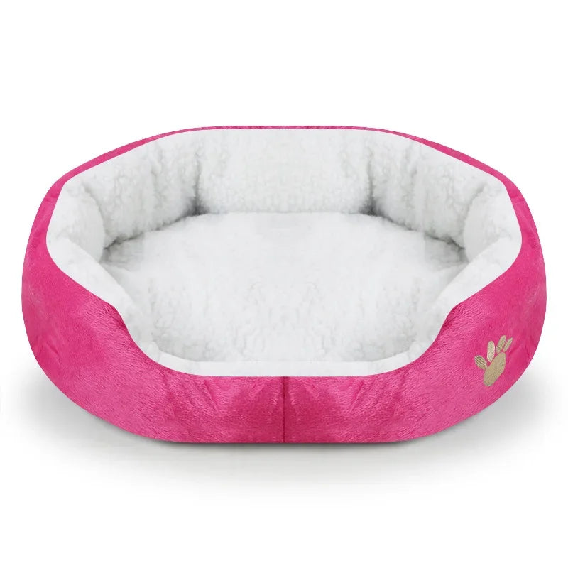 Puppy Sleeping Cushion Blanket Round or Elliptical Fleece Bed Suitable for Cats or Puppies Dog House Soft Nest Dog Cat Baskets