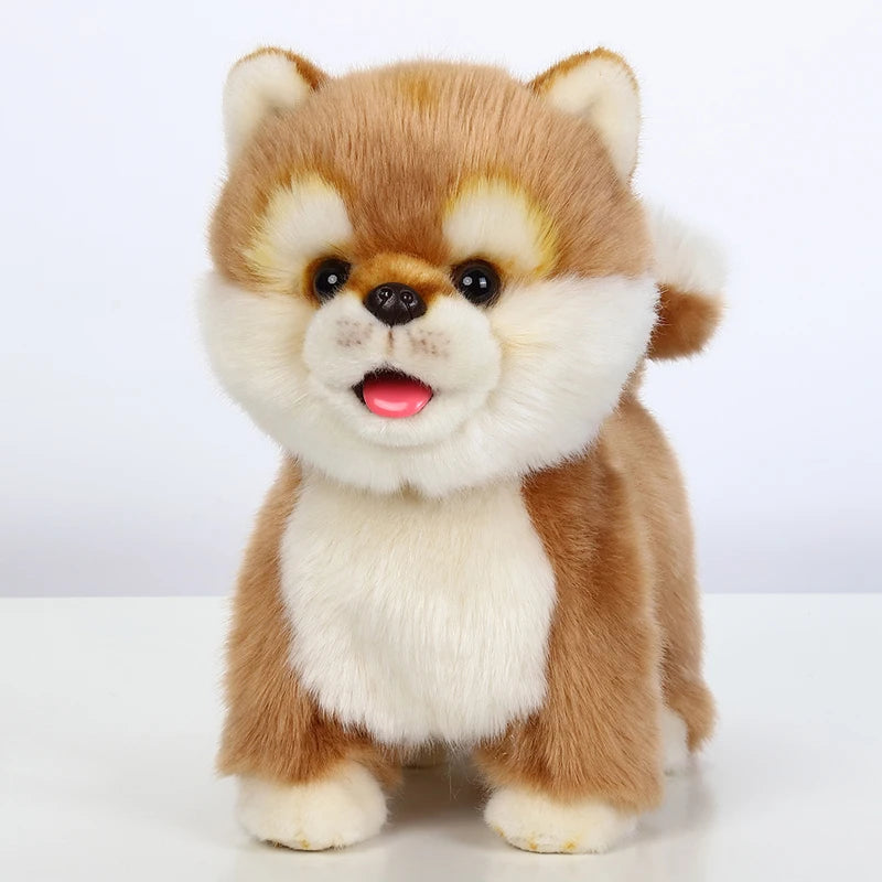 Plush Golden Retriever Pomeranian Puppy Walking Barking Sticking tongue out Electronic Dog Kids Stuffed Animal Toys Gift