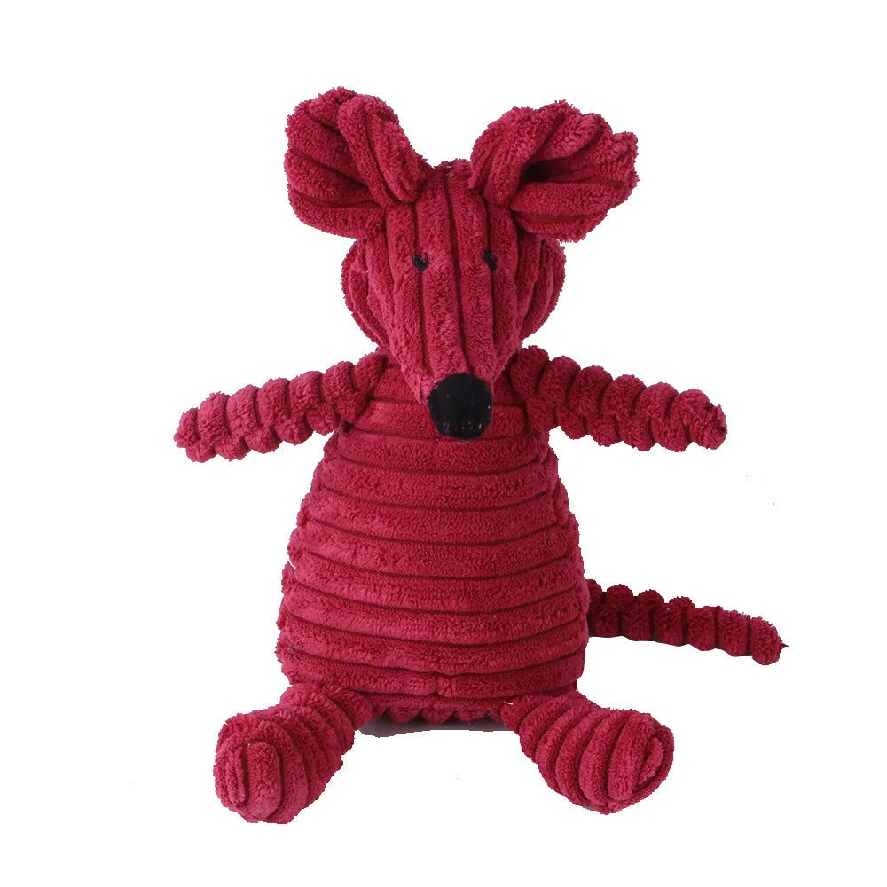 Plush Dog Toys Corduroy for Small Medium Dogs Animal Dog Squeaky Toy Bite Resistant Chew Toy Molar Teeth Cleaning Puppy Toys