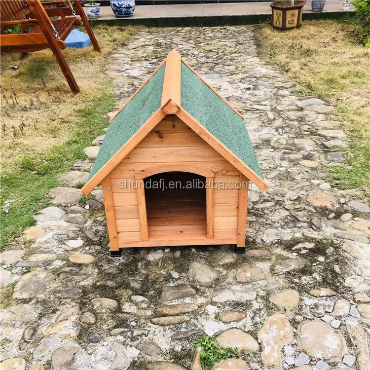 Pet Wooden House Indoor Outdoor Puppy Shelter Dog Cat Rabbit Fir Wood Kennel