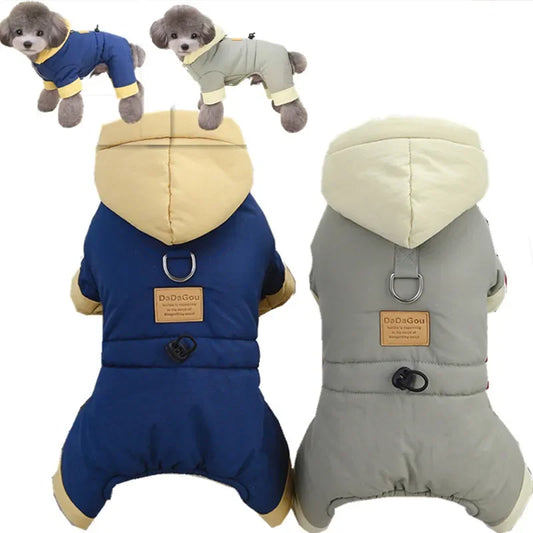 Puppy Overalls Waterproof Boy Dog Jumpsuit Winter Fleece Dog Clothes for Small Dogs Pet Jacket Chihuahua Costume Yorkie Pug Coat