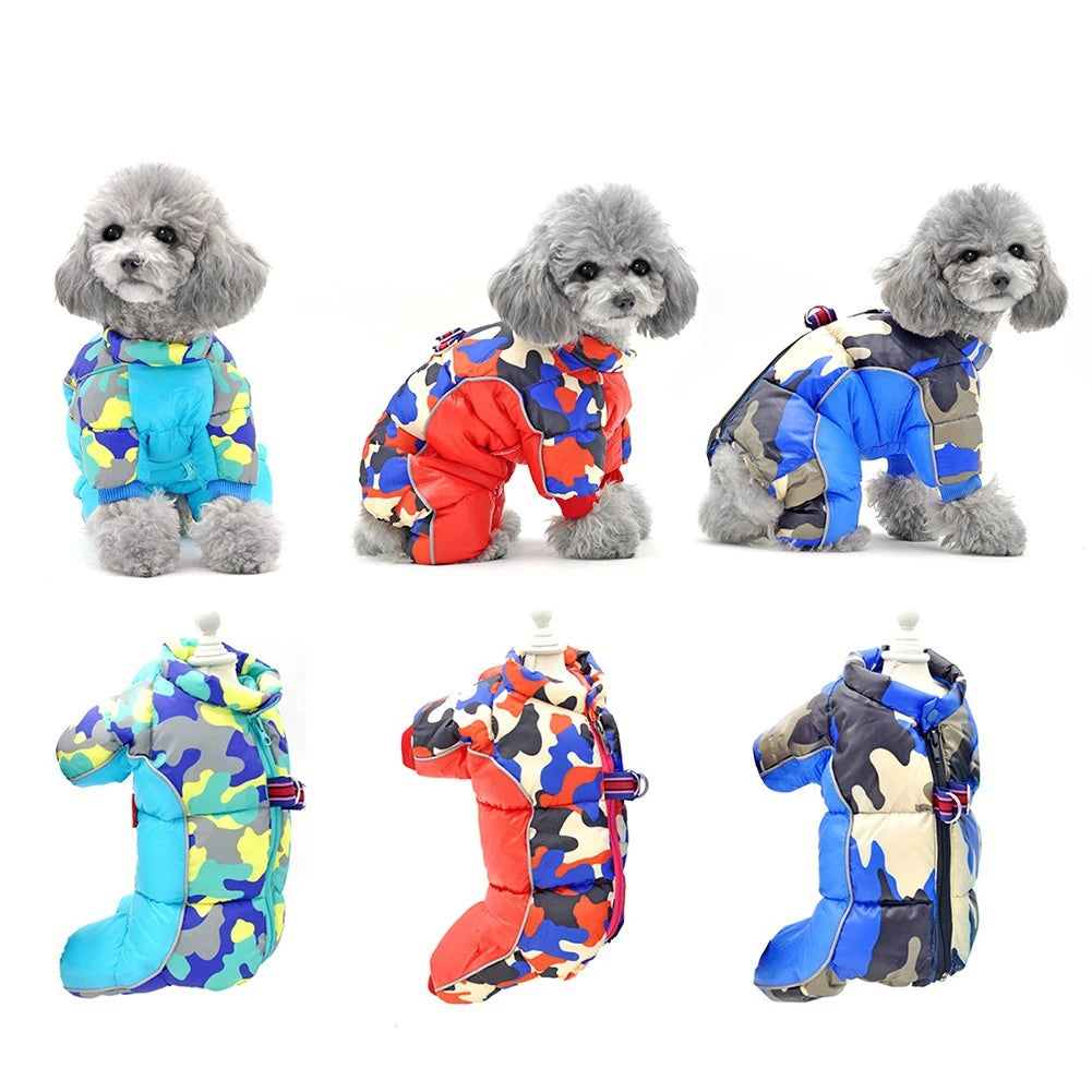 S-XXL Winter Pet Dog Clothes Super Warm Jacket Thicken Cotton-padded Coat Waterproof Small Dog Pet French Bulldog Puppy Clothing