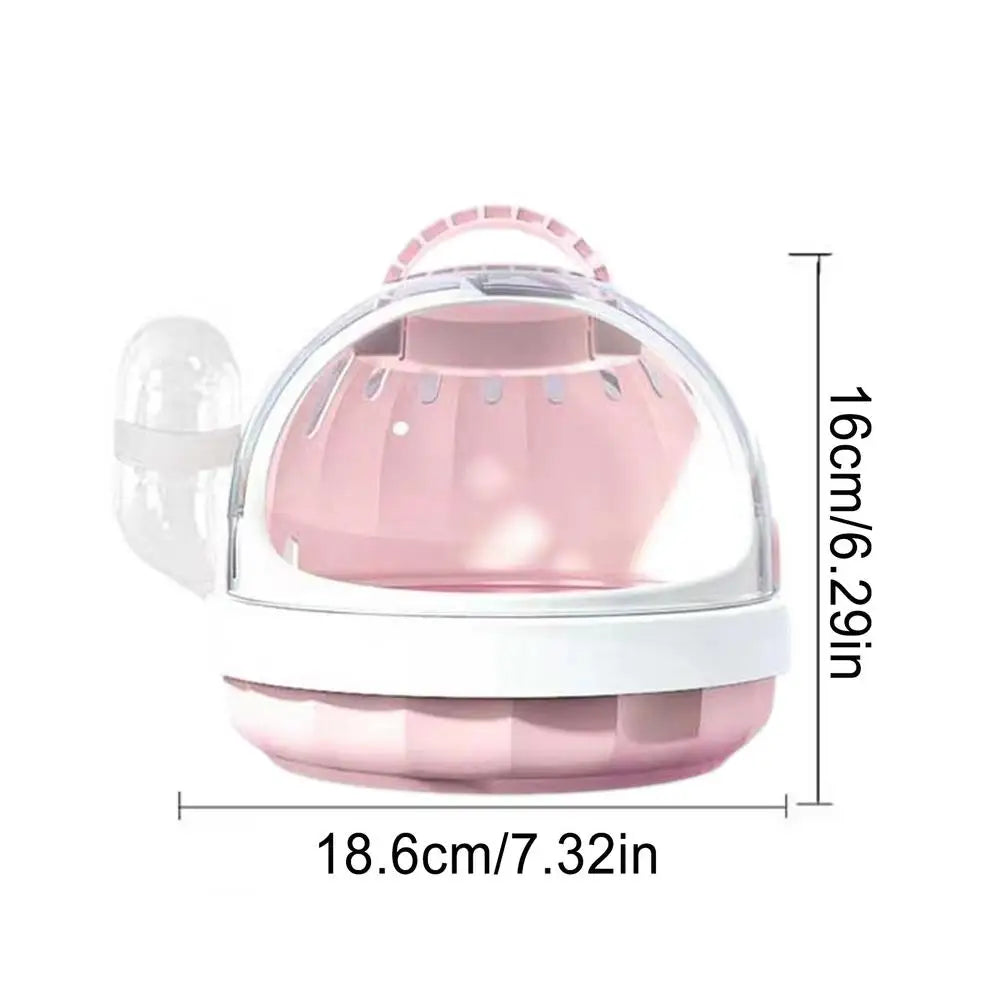 Small Pet Carrier with Water Feeder Hamster Travel Cage for Guinea Pig Hedgehog Pet Bag Ferret Accessories Portable Travel Case