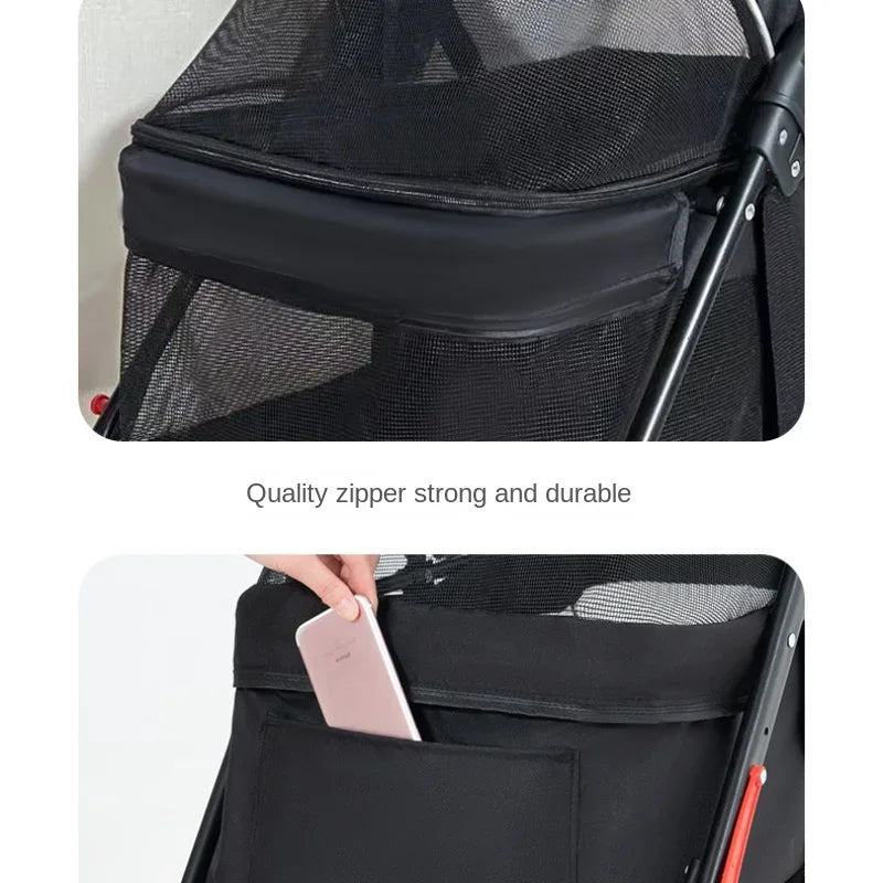 Pet stroller for going out, puppy stroller, dog stroller, small, lightweight, foldable, and dedicated for cats and dogs