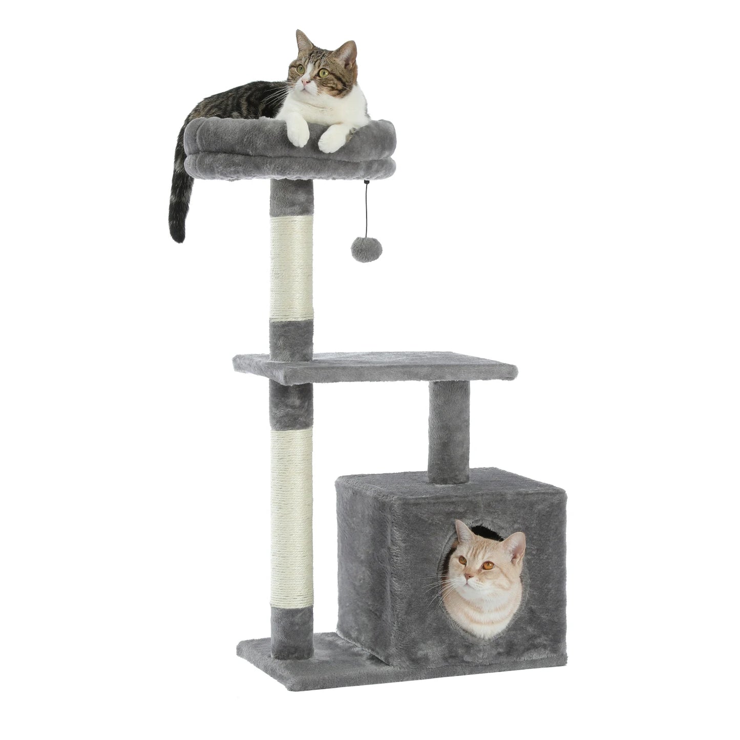 Small Cat Tree with Sisal Scratching Posts, Top Perch, Cozy Condo, Cat Tower for Indoor Cats, Cat Accessories, Scraper for Cats