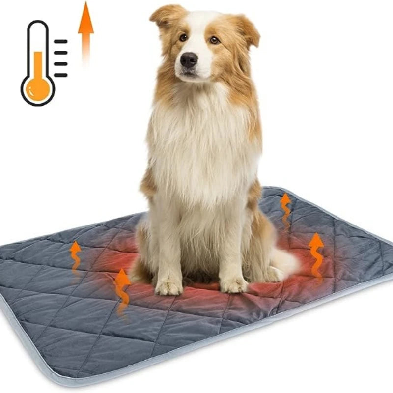 Supreme Comfort S-XL Self-Heating Pet Mat: Winter Sleeping Pad for Dogs & Cats, Thick Blanket, Kennel-No Electric, Heated Floor Mat Warm Pad - Your Furry Friend's Cozy Sanctuary!