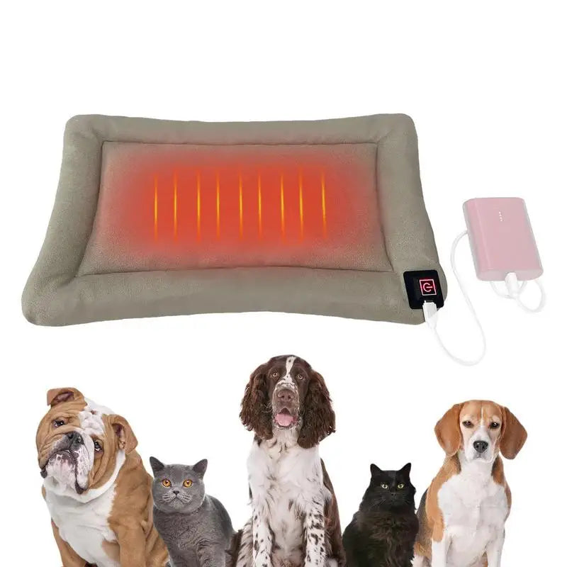 Heated Pet Bed Ultimate Comfort for Furry Friends: Waterproof Heated Dog Pad & Pet Kennel - Outdoor Heated Sleeping Pad & Electric Heating Mat for Cats and Dogs! Keep Your Pets Warm & Dry in Style!