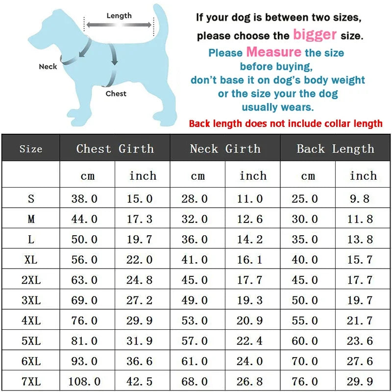 S-7XL Pet Dog Jacket Big Dog Coat With Harness Winter Warm Dog Clothes for Small Medium Large Dogs French Bulldog Yorkie Costume