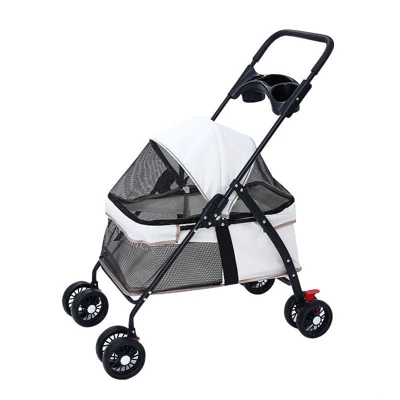 Pet stroller for going out, puppy stroller, dog stroller, small, lightweight, foldable, and dedicated for cats and dogs