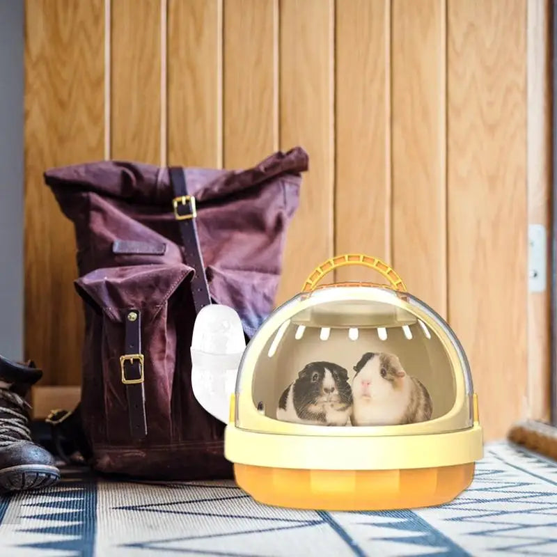 Small Pet Carrier with Water Feeder Hamster Travel Cage for Guinea Pig Hedgehog Pet Bag Ferret Accessories Portable Travel Case