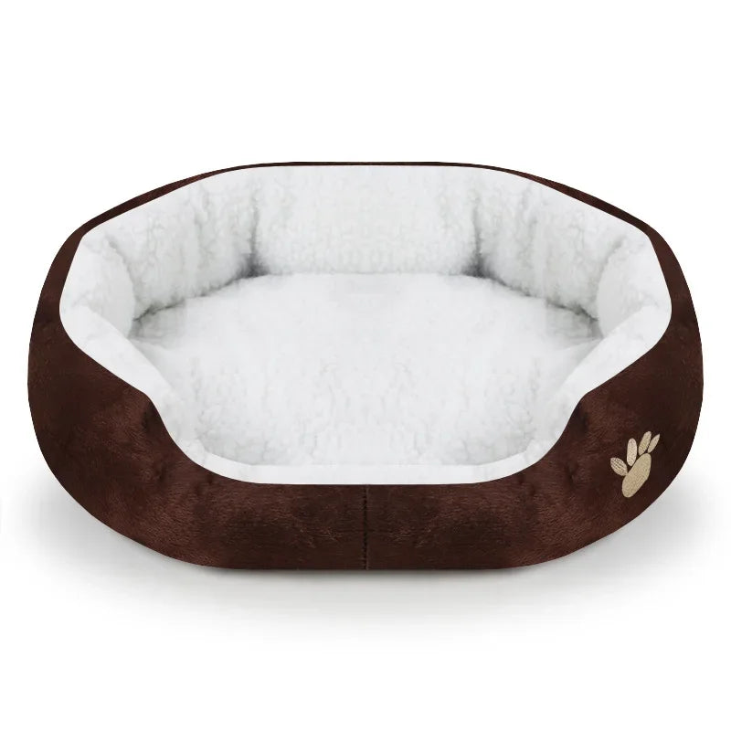 Puppy Sleeping Cushion Blanket Round or Elliptical Fleece Bed Suitable for Cats or Puppies Dog House Soft Nest Dog Cat Baskets