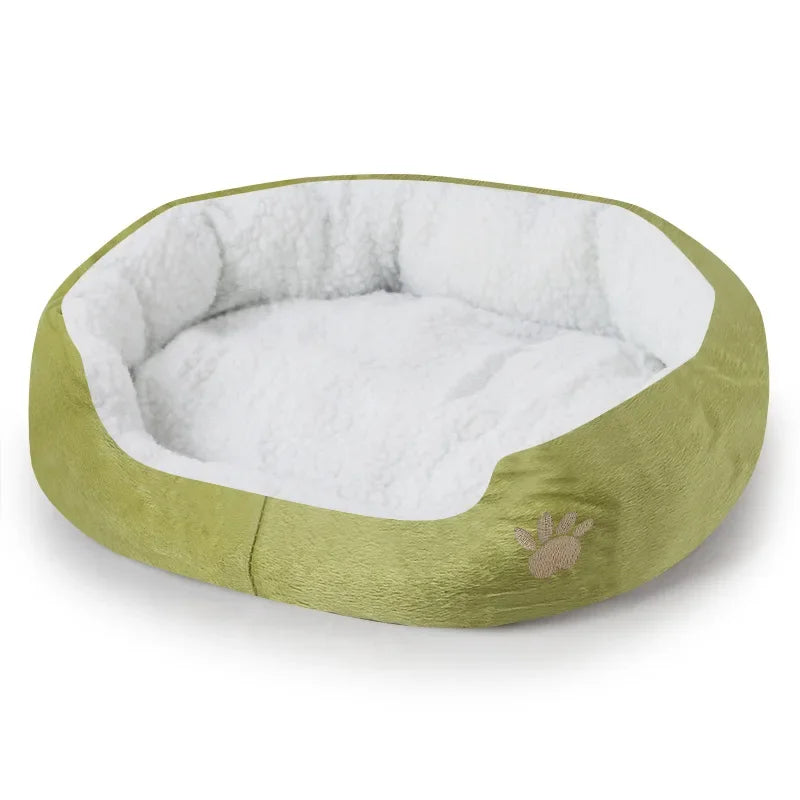 Puppy Sleeping Cushion Blanket Round or Elliptical Fleece Bed Suitable for Cats or Puppies Dog House Soft Nest Dog Cat Baskets