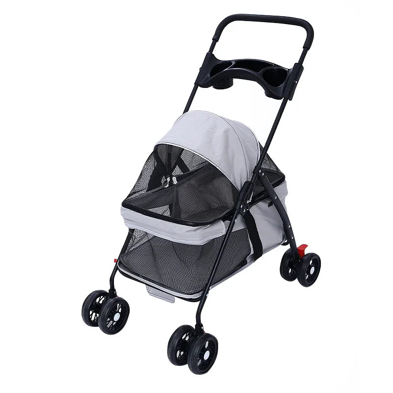 Pet stroller for going out, puppy stroller, dog stroller, small, lightweight, foldable, and dedicated for cats and dogs