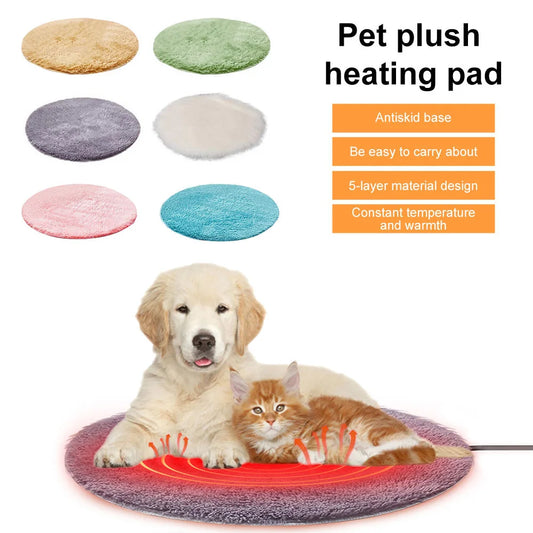 Pet Electric Blanket Heating Pad Dog Cat Bed Mat Pet Dog Sofa Cushions Thickened Soft Pad Blanket Cushion Car Floor Protector