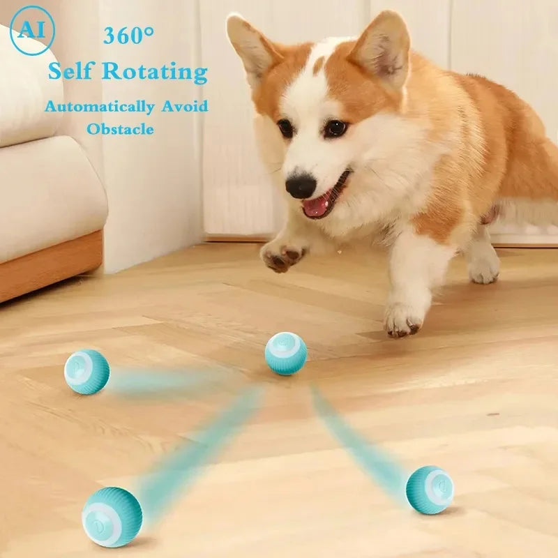 Smart Dog Toy Ball Electronic Interactive Pet Toy Moving Ball USB Automatic Moving Bouncing for Puppy Birthday Gift Cat Product