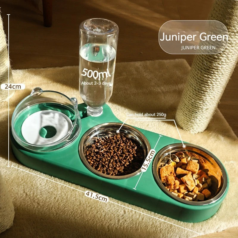 Pet Supplies Cat Drinker Automatic Feeders Food Bowl Dishes Water Fountain Cat Kibble Dispenser Pet Accessories Goods For Cats