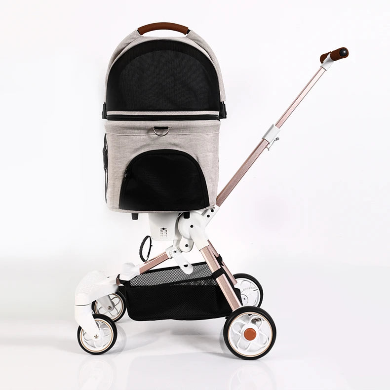 Pet Stroller For Dogs Cats Animal Trolley Travel Transport Carrier Bag Foldable Walking Ride 4 Wheels Wheelbarrow Dog Buggy