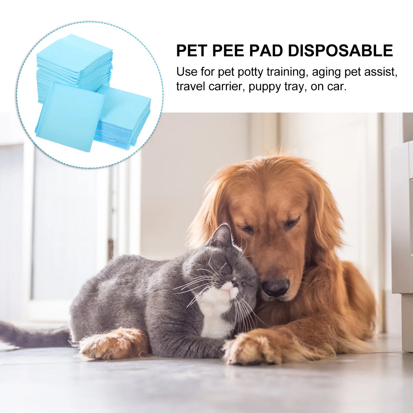 100 Pcs Super Absorbent and Waterproof Dog Puppy Pet Training Mats Pieces Pee Pads Non-woven Fabric Child For Small