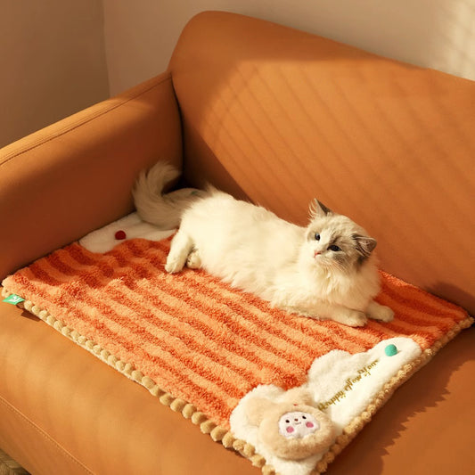 Snuggle Oasis: Cute Warm Pet Bed Mat Cover - Embrace the Cozy Bliss with Adorable Patterns