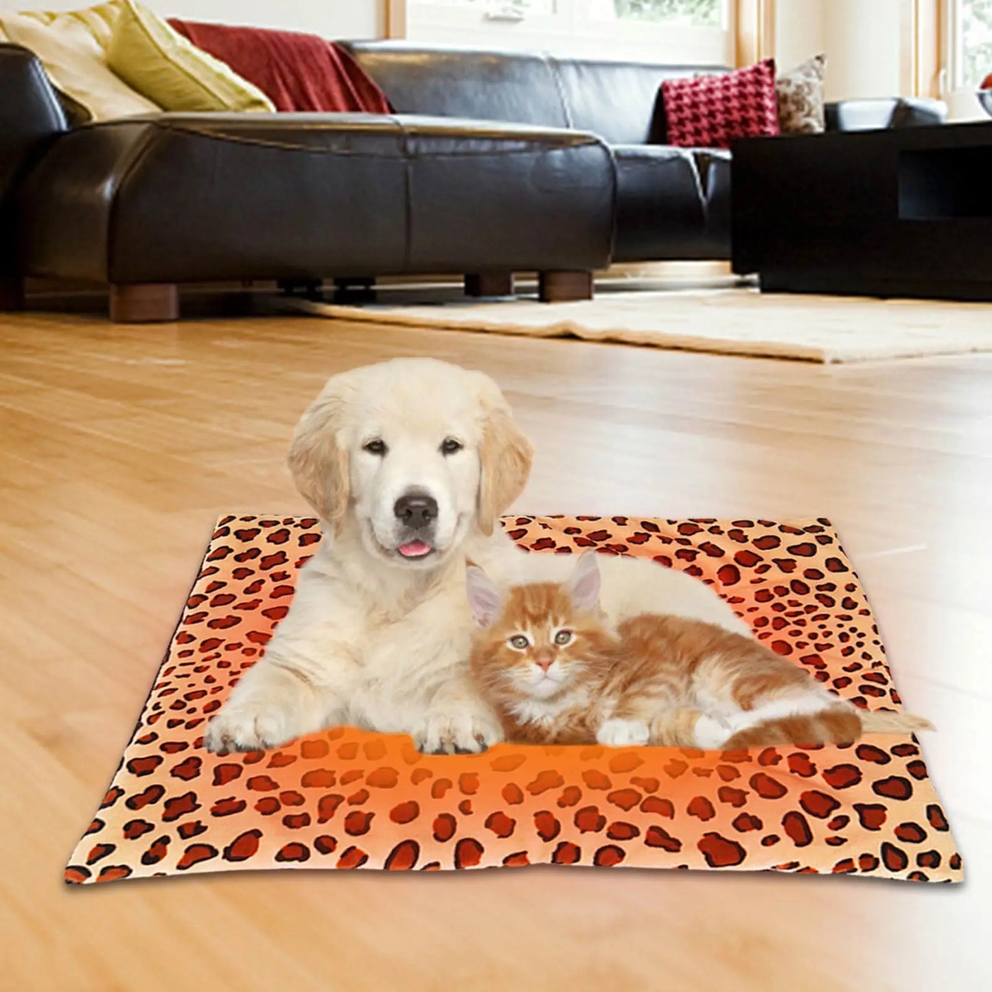 AiroPaws™  USB-Powered Three-Speed Adjustable Pet Heating Pad for Dogs, Cats, and Puppies - Electric Warm Mat with Indoor Temperature Control! Snuggle in Comfort!