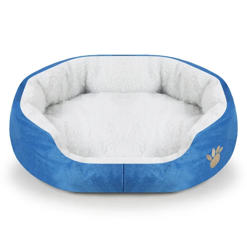 Puppy Sleeping Cushion Blanket Round or Elliptical Fleece Bed Suitable for Cats or Puppies Dog House Soft Nest Dog Cat Baskets