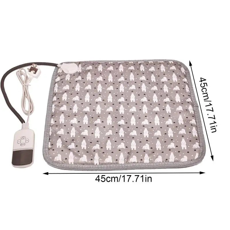 Waterproof Heated Pet Pad with Adjustable Temperature - Ideal Animal Bed for Cats and Dogs, Indoor Warming Mat for Cozy Winter Snuggles!