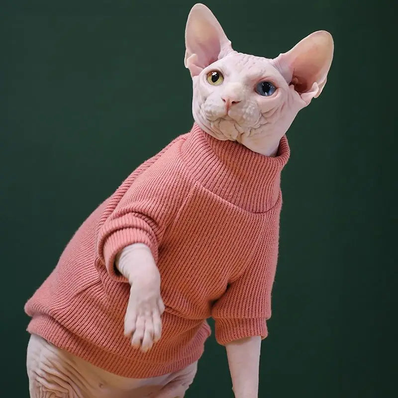 Sphinx German Hairless Cat Clothing Autumn and Winter Pure Cotton Warm and Anti Stripping Sweater