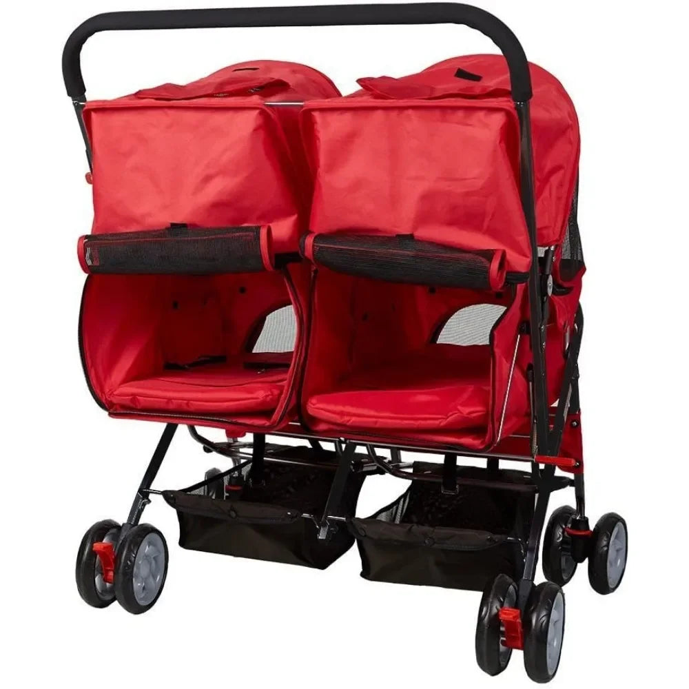 Pet Strollers 4-Wheel Dog Cart/Wheelchair, Animal Exercise Wheels Pet/Doggie Wheelchairs with Disabled Hind Legs Pet Strollers