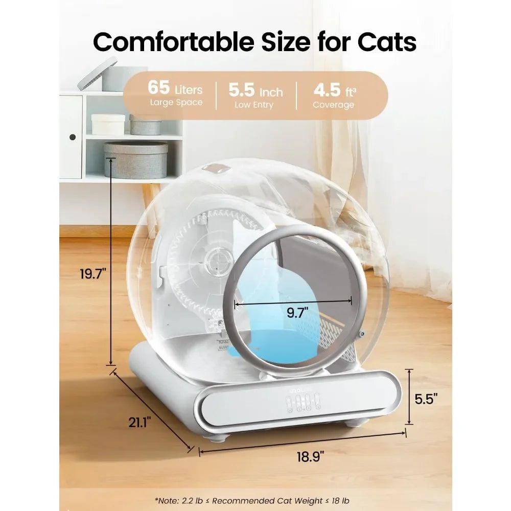 Self Cleaning Cat Litter Box Sandboxes Cats Closed Tray for Cats Pet Supplies Cats' Sandbox Pets Toilet Sand Products Automatic